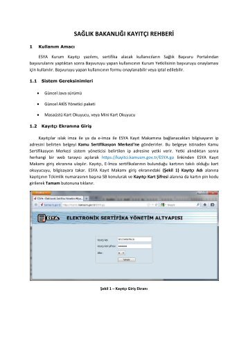 sağlık bakanlığı kayıtçı rehberi