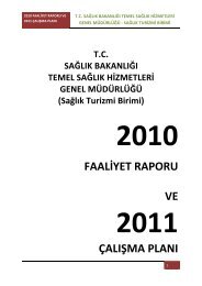 2010 Yılı Faaliyet Raporu - Sağlık Bakanlığı