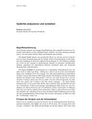 Gedichte analysieren und verstehen - SAGV