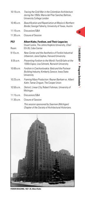 Program - Society of Architectural Historians