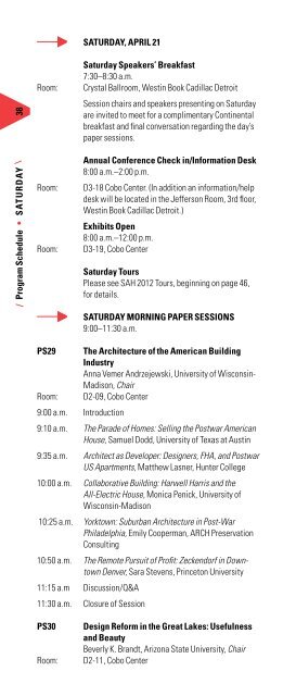 Program - Society of Architectural Historians