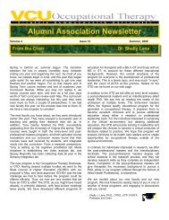 Alumni Association Newsletter - School of Allied Health Professions ...