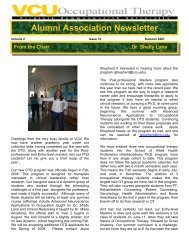 Alumni Association Newsletter - School of Allied Health Professions