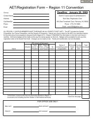 AET/Registration Form â Region 11 Convention