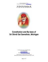 SSSSNI by laws - Sri Shirdi Saibaba Temple