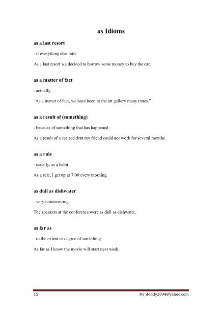 Commonly-Used Idioms, Sayings and phrasal verbs - Saigontre