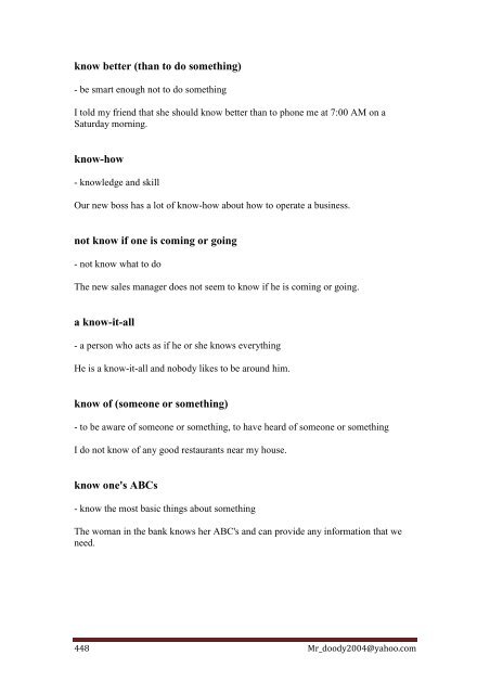 Commonly-Used Idioms, Sayings and phrasal verbs - Saigontre