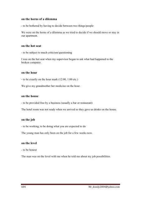 Commonly-Used Idioms, Sayings and phrasal verbs - Saigontre
