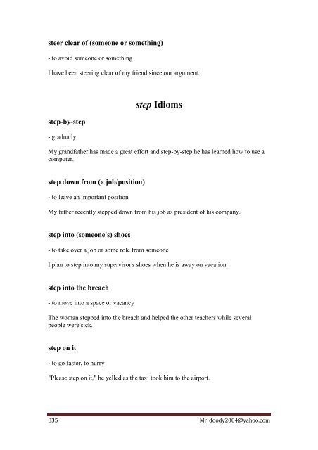 Commonly-Used Idioms, Sayings and phrasal verbs - Saigontre