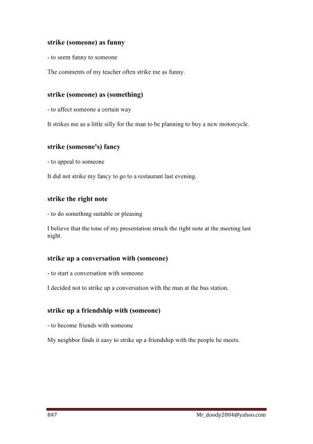 Commonly-Used Idioms, Sayings and phrasal verbs - Saigontre