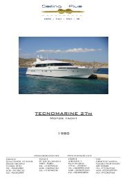 TECNOMARINE 27m - SAILING PLUS Yachts