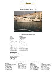 TECHNOMARINE 90'/1993 TECHNICAL SPECIFICATIONS VAT PAID