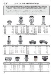 AISI 316 Skin- and Tube Fittings