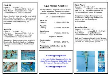 Aqua-Fitness-Angebote - Stadt Elsfleth