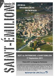 Bulletin Municipal Septembre 2011 - Saint-Emilion