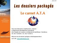 Présentation des carnets ATA - (CCI) de Saint-Etienne et Montbrison