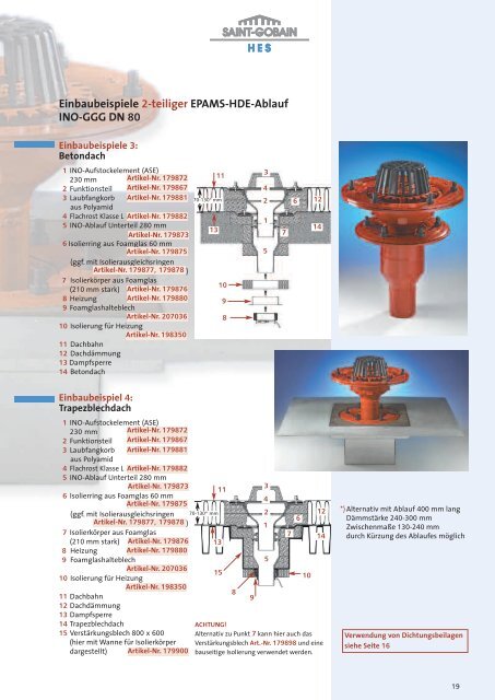 HDE Hochleistungs-Dachentwässerungs-System - saint gobain hes