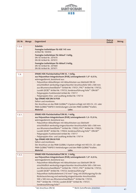 HDE Hochleistungs-Dachentwässerungs-System - saint gobain hes