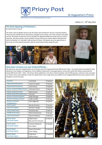 to view a pdf version of Priory Post 11 - St Augustine's Priory