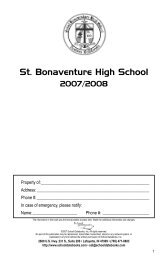 Download - St. Bonaventure High School