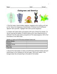 Cladograms and Genetics