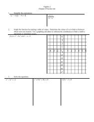 Algebra 2 Chapter 6 Practice test 1. Simplify the expressions x2y3z ...