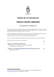 TOBACCO CONTROL ORDINANCE - St Helena