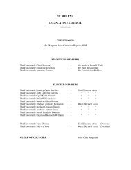 Proceedings of the Legislative Council Friday 19th ... - St Helena