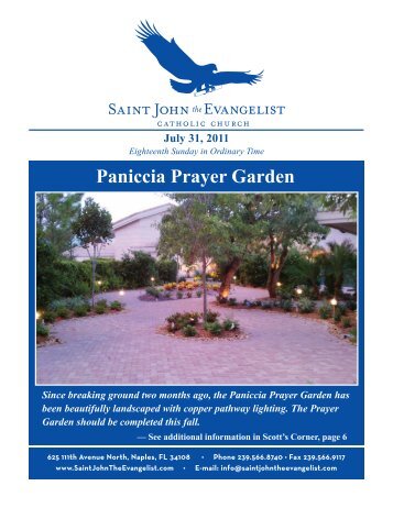 Paniccia Prayer Garden - Saint John The Evangelist