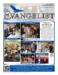 March 3, 2013 - Saint John The Evangelist