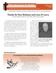 Thanks for Your Kindness and Love, Fr. Larry - St. Joseph Parish