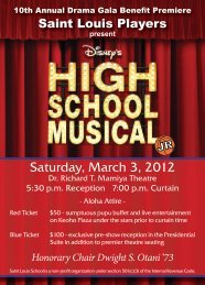 High School Musical Flyer.indd - Saint Louis School