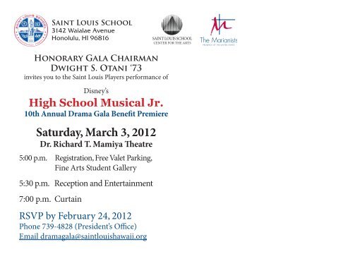 High School Musical Flyer.indd - Saint Louis School