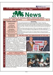 a journal of school news, views and ideas - Saint Mark's Sr. Sec ...