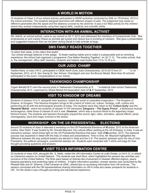 Sept-12-Nov'12 - Saint Mark's Sr. Sec. Public Schools