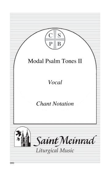 BP SC Modal Psalm Tones II Vocal Chant Notation