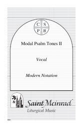 BP SC Modal Psalm Tones II Vocal Modern Notation