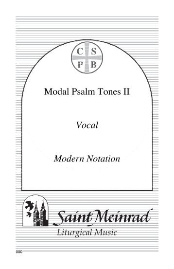 BP SC Modal Psalm Tones II Vocal Modern Notation