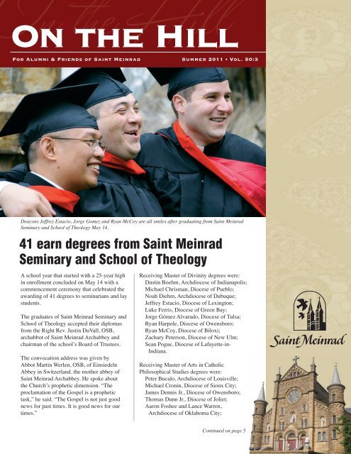 Summer 2011 - Saint Meinrad Seminary and School of Theology