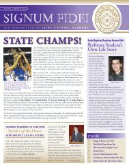 Spring/ Summer 2011 Newsletter - Saint Raphael Academy