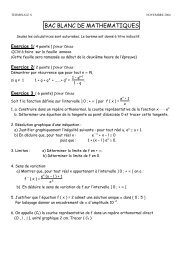 BAC BLANC DE MATHEMATIQUES