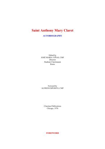 Saint Anthony Mary Claret - Catholic Apologetics Information