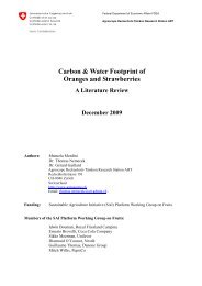 Carbon & Water Footprint of Oranges and Strawberries - SAI Platform