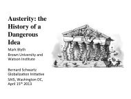Austerity: the History of a Dangerous Idea