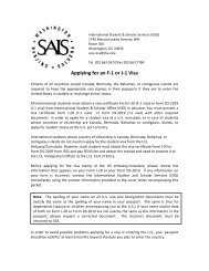 Applying for an F-â1 or J-â1 Visa - SAIS