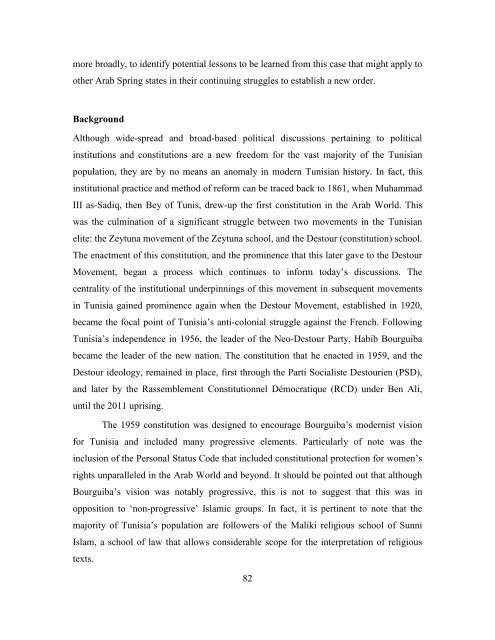 Tunisia: Understanding Conflict 2012 - Johns Hopkins School of ...