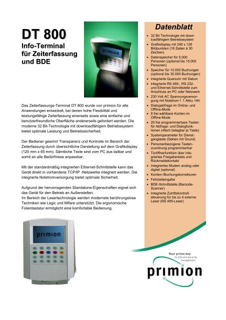 Datenblatt Cronos Datensysteme Nrw