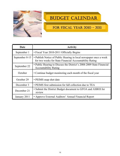 Budget In Focus 2010-2011 - San Antonio Independent School District