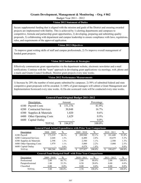 2011-2012 District Budget - San Antonio Independent School District