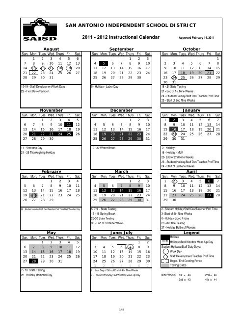 2011-2012 District Budget - San Antonio Independent School District